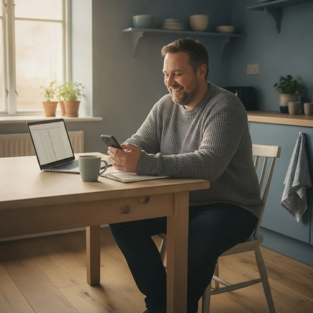 pausa per una telefonata personale durante una giornata di smart working