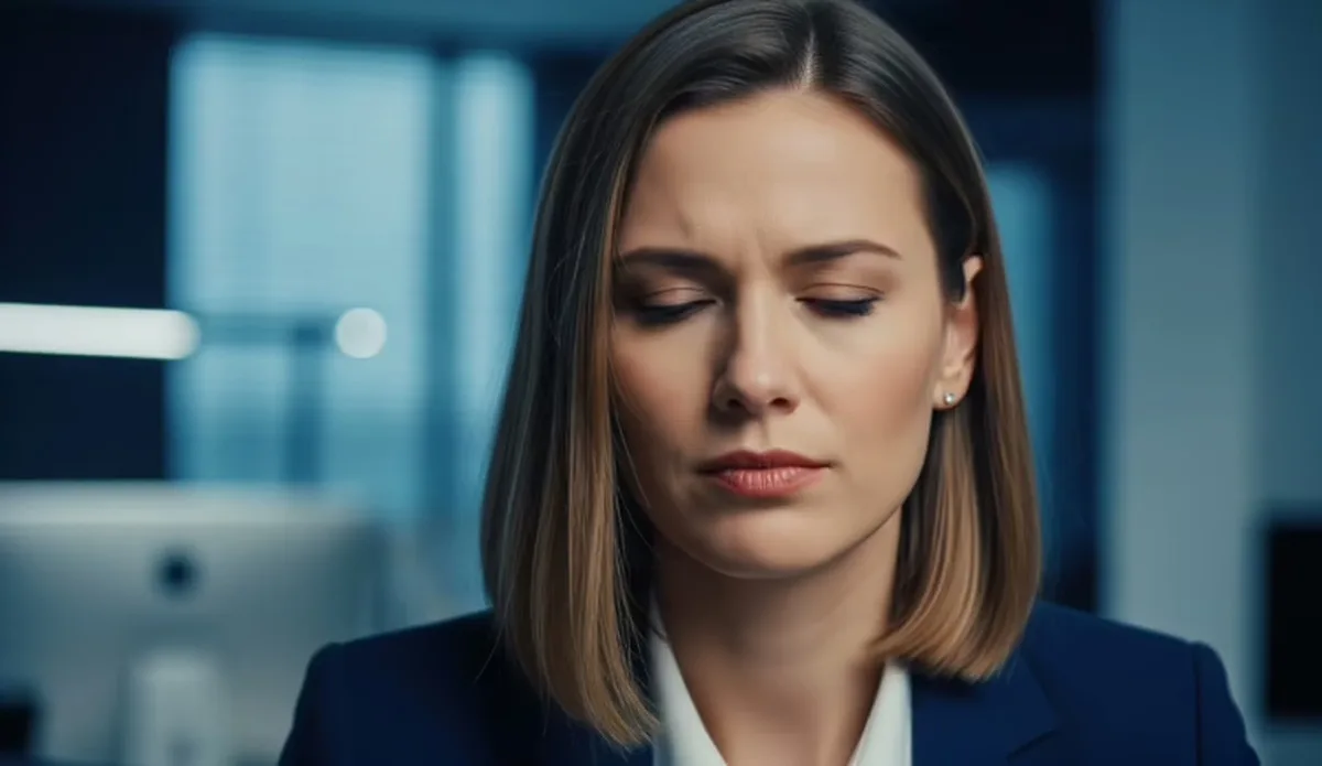 Gestione emozioni sul lavoro nel volto di una donna